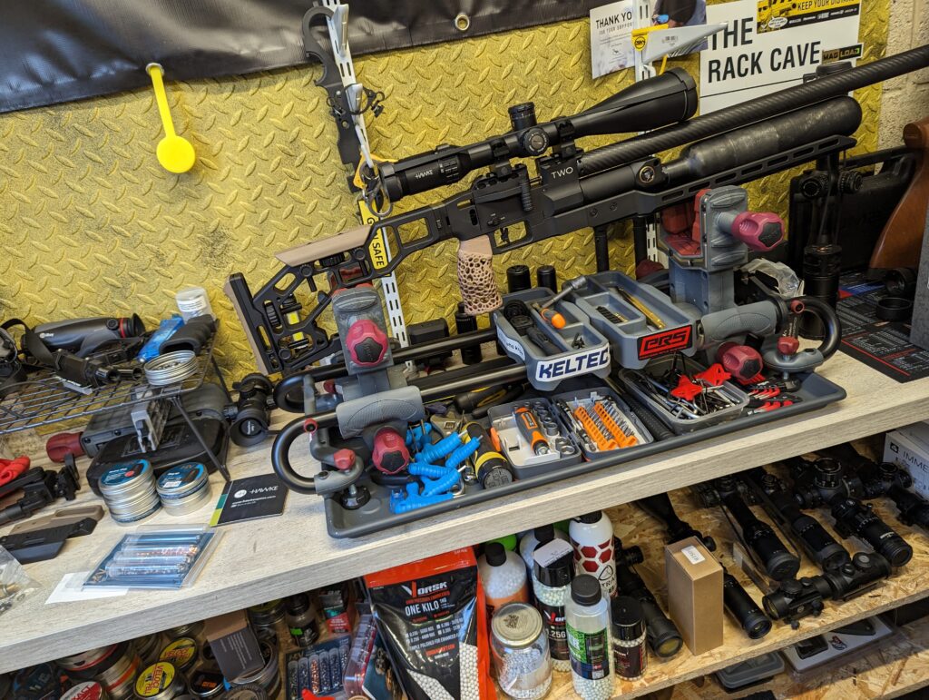 The Ultra vise in action in the Rack Cave.
